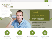 Tablet Screenshot of leverlaw.com.au